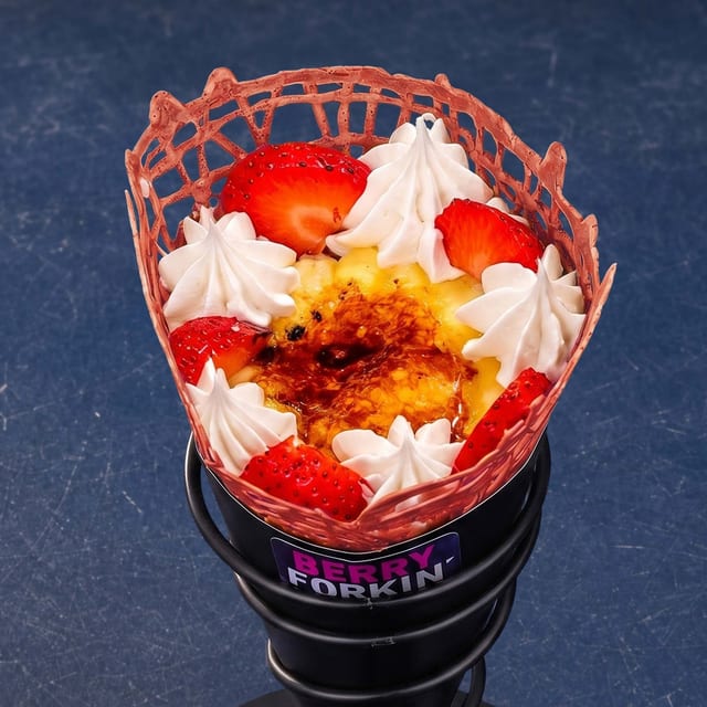 Creamberry Brûlé — Strawberry Crème Brûlée Crepe.